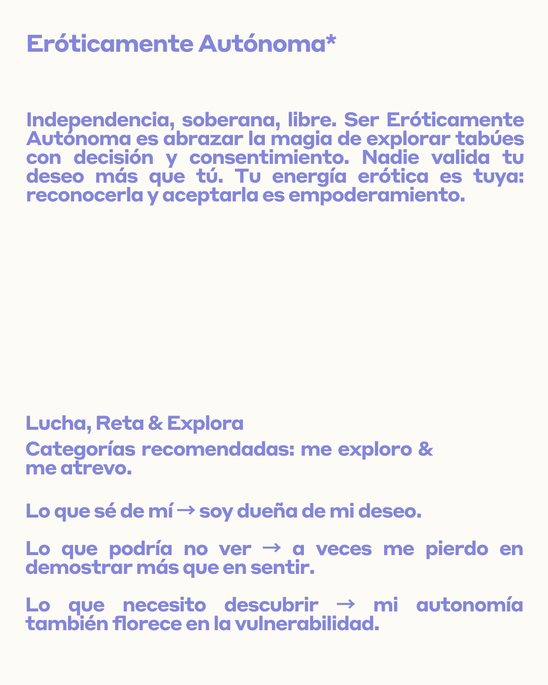 Kit  Eróticamente Autónoma