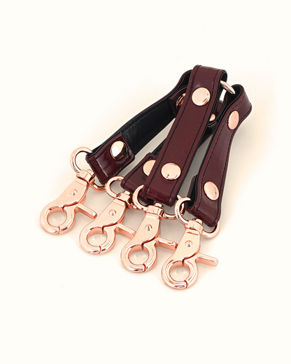 Arnés con Collar y Esposas Rojo